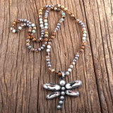 Collier bohème avec pendentif libellule - EMAKUJITIA