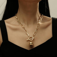 Collier chaîne en or pour femmes pendentif en alliage - EMAKUJITIA
