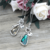 Collier chaîne long avec breloque en cristal pour femme - EMAKUJITIA