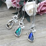 Collier chaîne long avec breloque en cristal pour femme - EMAKUJITIA