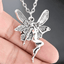 Collier chaîne pendentif fée en argent