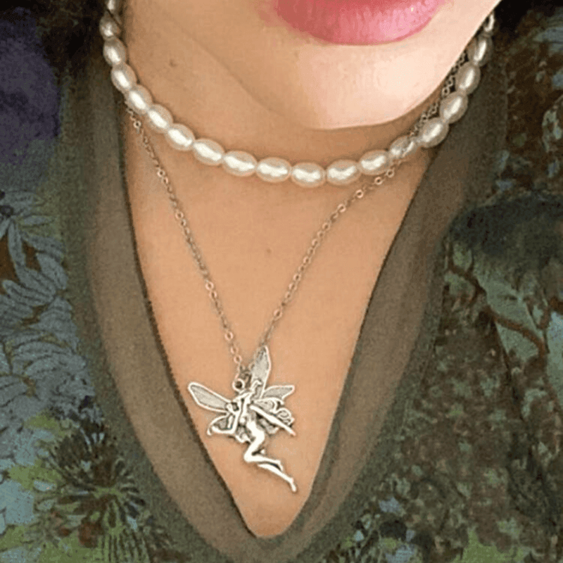 Collier chaîne pendentif fée en argent - EMAKUJITIA