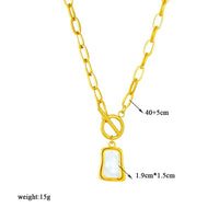 Collier chaîne pour femmes en acier inoxydable avec pendentif - EMAKUJITIA
