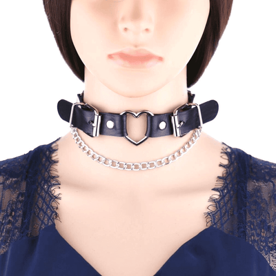 Collier choker gotique en similicuir pour femmes - EMAKUJITIA