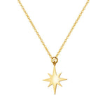 Collier en acier inoxydable pour femmes pendentif étoile plaqué - EMAKUJITIA