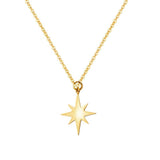 Collier en acier inoxydable pour femmes pendentif étoile plaqué - EMAKUJITIA