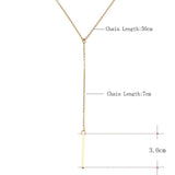 Collier en acier inoxydable pour femmes pendentif long - EMAKUJITIA