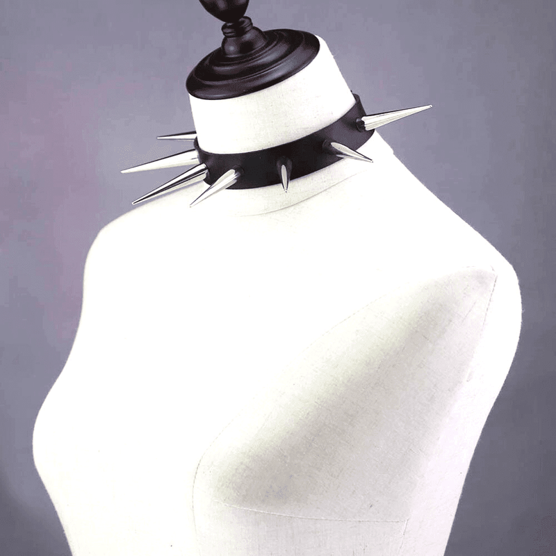 Collier gothique à rivet en acier pour femmes - EMAKUJITIA