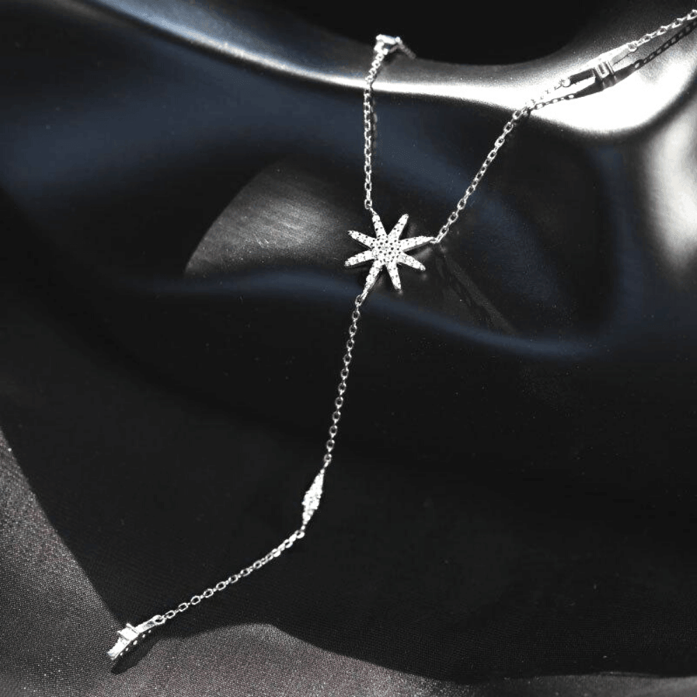 Collier long à paillettes avec pendentif étoile pour femme - EMAKUJITIA