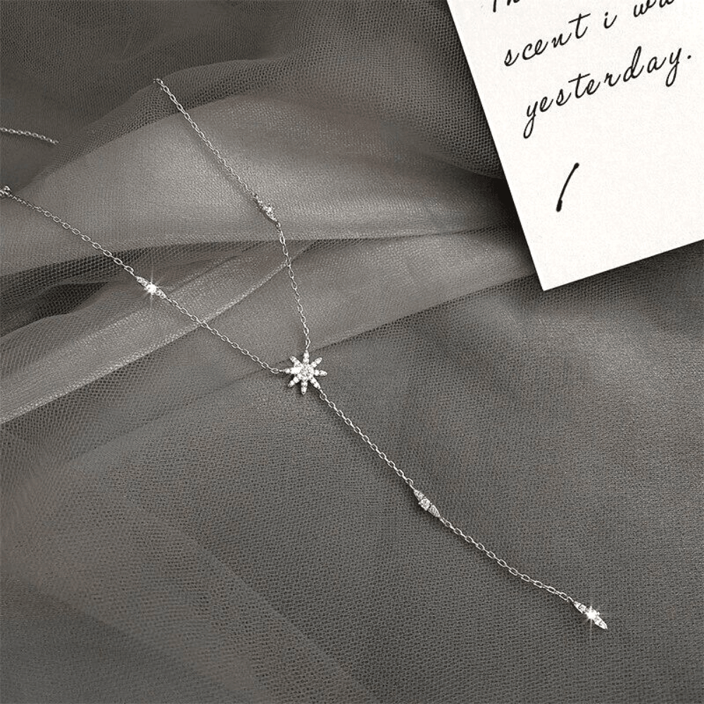 Collier long à paillettes avec pendentif étoile pour femme - EMAKUJITIA