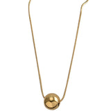 Collier minimaliste en acier avec pendentif boule - EMAKUJITIA