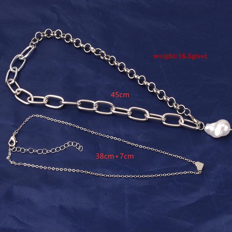 Collier multichaîne ras du cou avec perles pour femmes - EMAKUJITIA