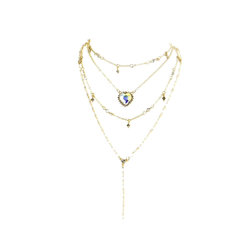Collier multicouche Boho vintage couleur or pour femmes - EMAKUJITIA