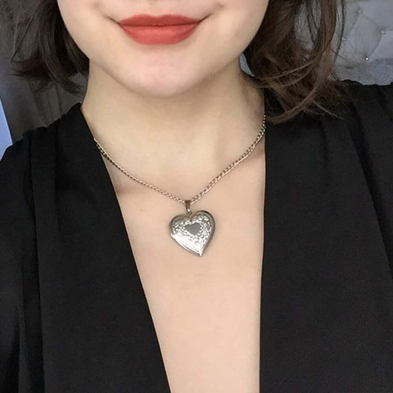 Collier pendentif cœur cadre photo pour femmes - EMAKUJITIA