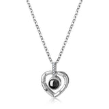 Collier pendentif motif cœur projection - EMAKUJITIA
