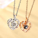 Collier pendentif motif cœur projection - EMAKUJITIA