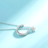 Collier pour femmes motif étoile et lune - EMAKUJITIA