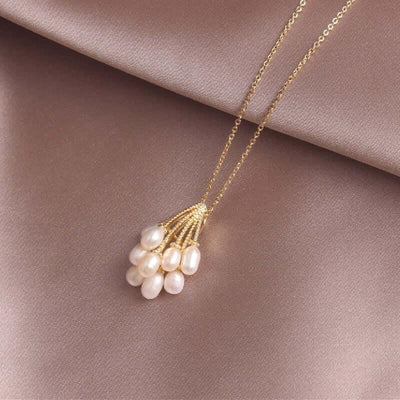 Collier pour femmes pendentif perles d'eau douce - EMAKUJITIA