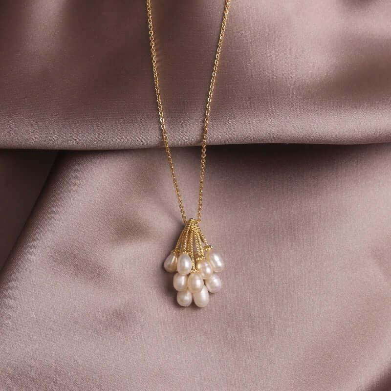 Collier pour femmes pendentif perles d'eau douce - EMAKUJITIA