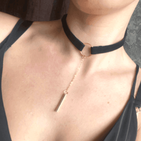 Collier ras du cou pendentif en cuir PU pour femmes - EMAKUJITIA