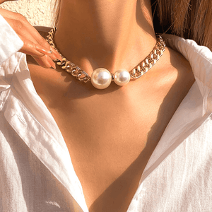 Collier ras du cou vintage épais en chaîne pour femmes - EMAKUJITIA