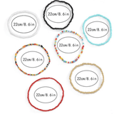 Ensemble de bijoux de cheville perles multicolores - EMAKUJITIA