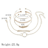Ensemble de bracelets dorés style bohème - EMAKUJITIA
