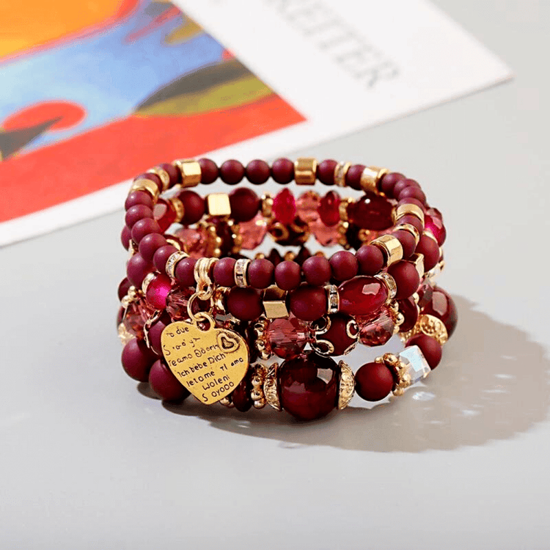 Ensemble de bracelets en perles acryliques style boho - EMAKUJITIA