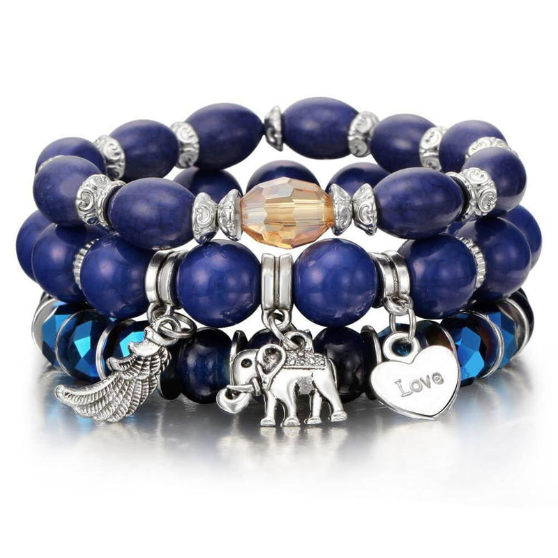 Ensemble de bracelets en pierre et perles pour femme - EMAKUJITIA