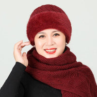 Ensemble écharpe bonnet tricotés pour femmes - EMAKUJITIA