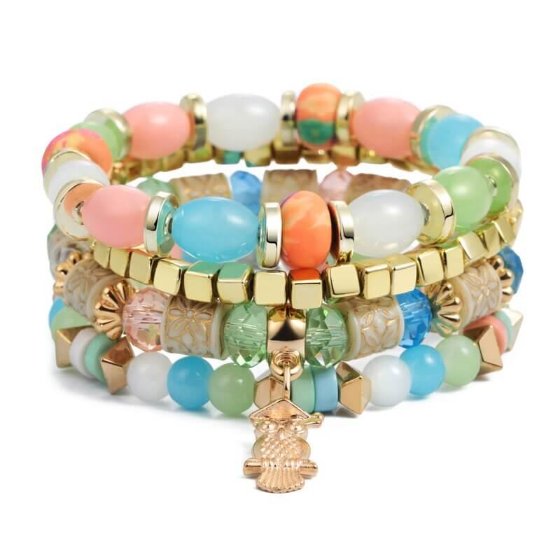 Ensembles de bracelets pour femme en perles colorées - EMAKUJITIA