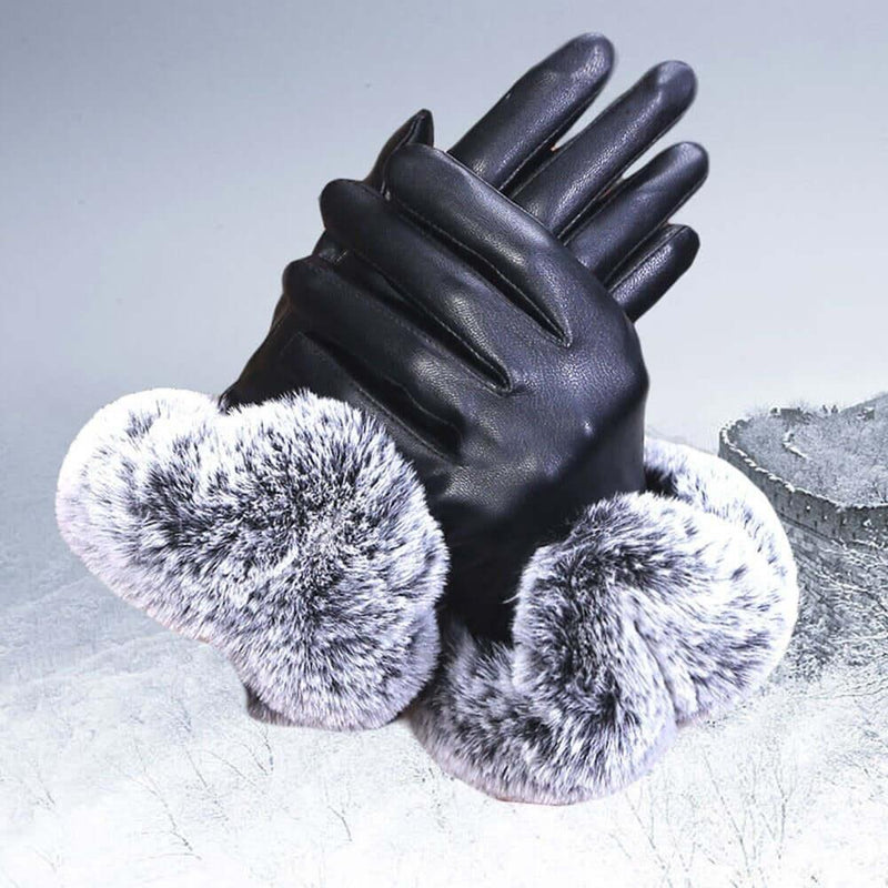 Gants de neige imperméables en cuir PU pour femmes - EMAKUJITIA