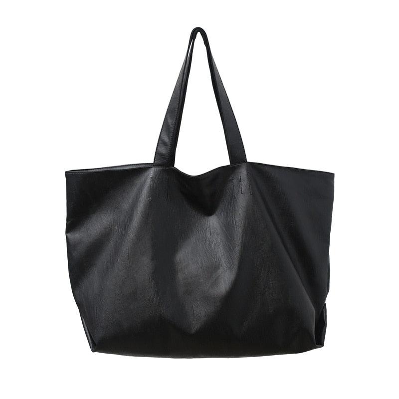 Sac fourre-tout surdimensionné en cuir PU souple pour femmes - EMAKUJITIA
