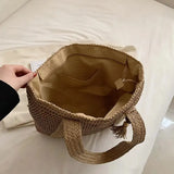Grand sac cabas femme en paille - Élégance bohème chic