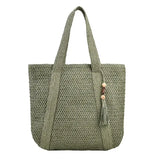 Grand sac cabas femme en paille - Élégance bohème chic