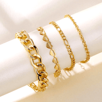 Lot de 4 bracelets chaînes - EMAKUJITIA