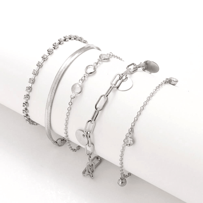 Lot de bracelets chaînes or argent - EMAKUJITIA