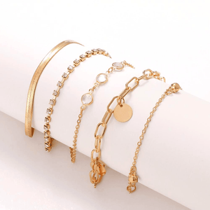 Lot de bracelets chaînes or argent - EMAKUJITIA