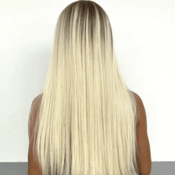 Perruque longue blonde avec frange synthétique - EMAKUJITIA