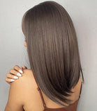 Perruque synthétique mi-long lisse avec frange - EMAKUJITIA
