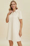 Robe Texturée à Manches Courtes
