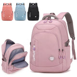Sac à dos femme multifonction en nylon, disponible en plusieurs couleurs, avec compartiment pour ordinateur.