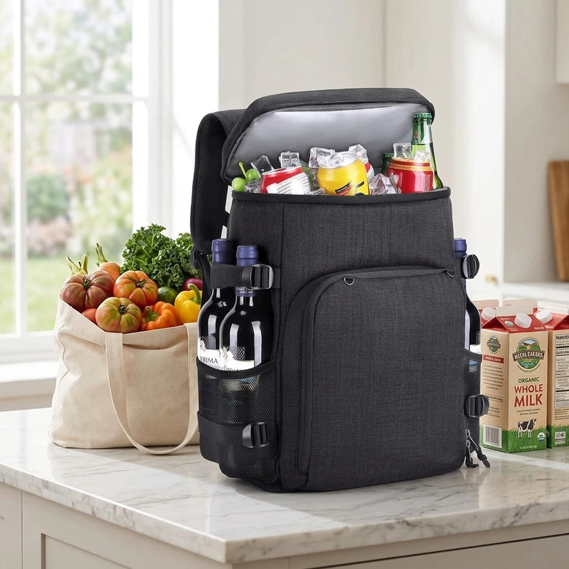 Sac à dos isotherme grande capacité pour transporter repas et boissons