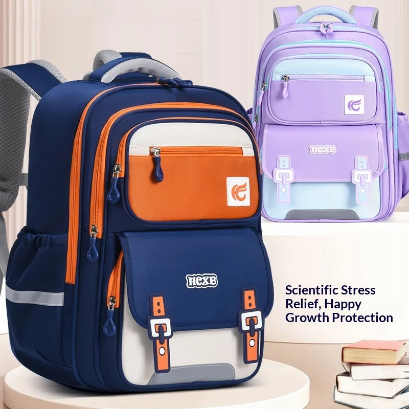 Sac à dos scolaire ergonomique pour garçons, léger et résistant