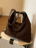 Sac à main femme grand volume effet velours – Style bohème chic