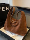 Sac à main femme grand volume effet velours – Style bohème chic