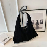 Sac à main femme grand volume effet velours – Style bohème chic