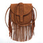 Fringed and Tasseled Faux Leather Bag
