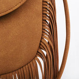 Sac bandoulière femme bohème chic à franges et pompons