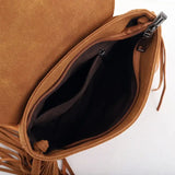Sac bandoulière femme bohème chic à franges et pompons